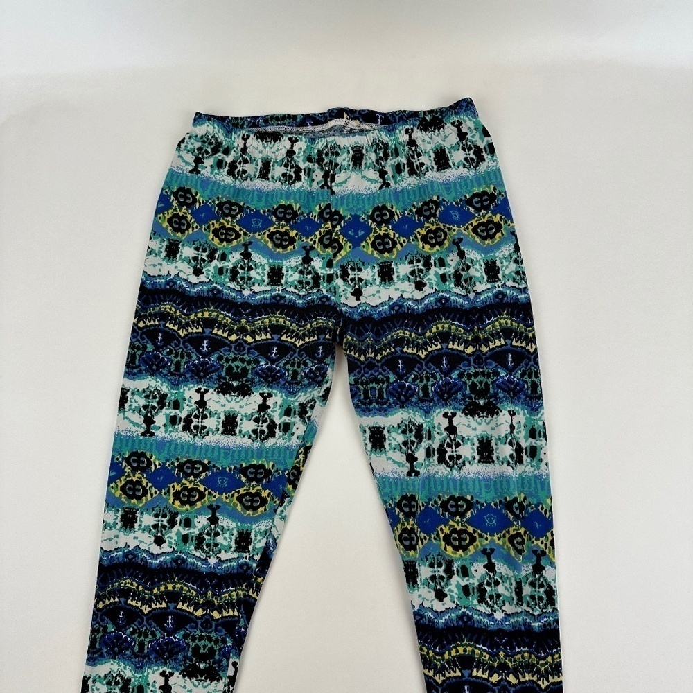 Leggings Womens Blue Purple Striped